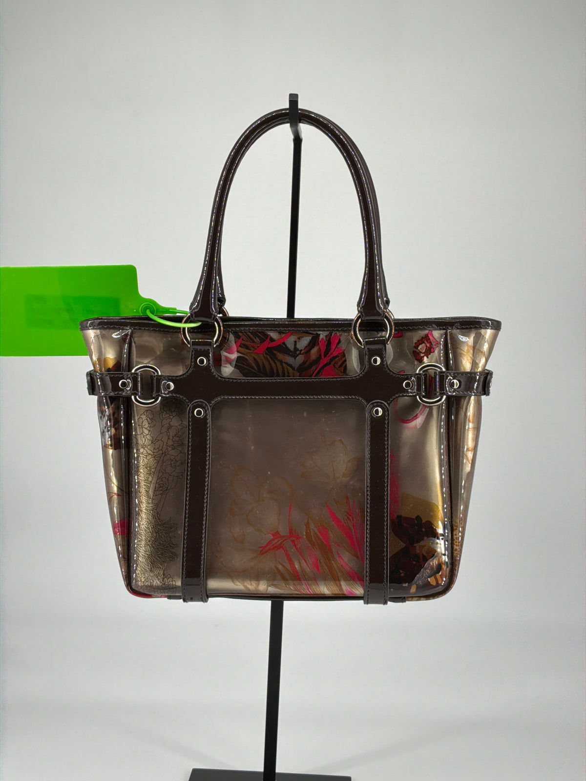 Salvatore Ferragamo Fiera Carnival Print Clear Vinyl Tote Bag – Clear / Multicolor