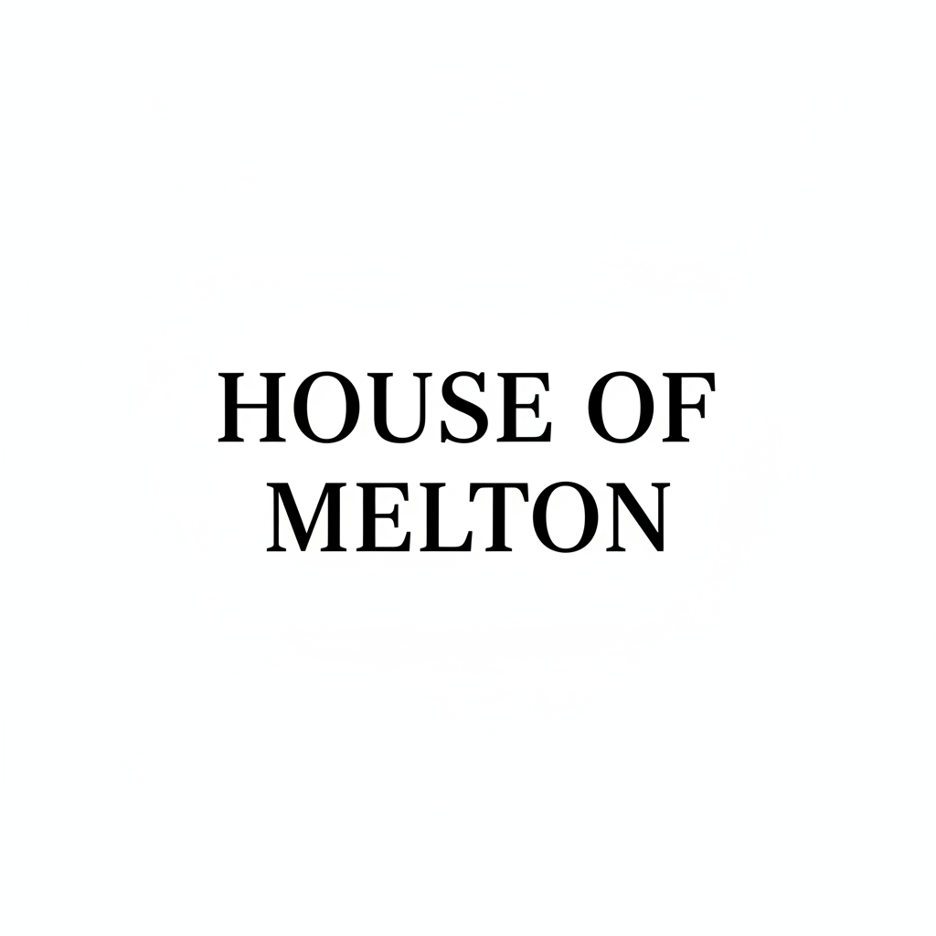 House of Melton black and white logo