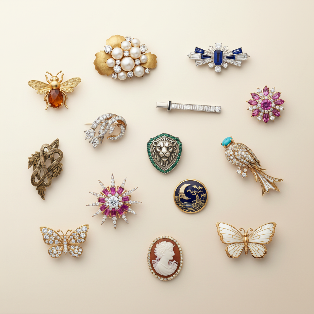 Brooches and pins collection image