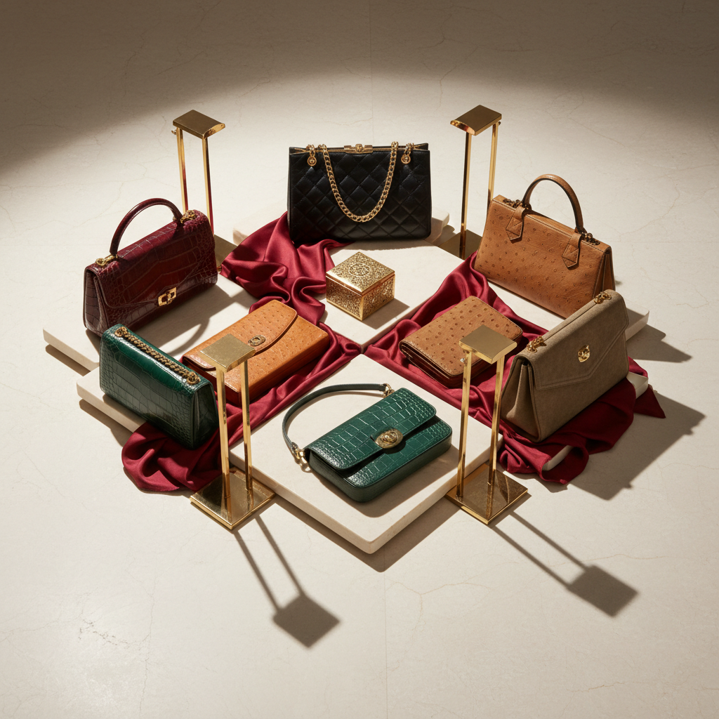 Luxury handbag collection tile