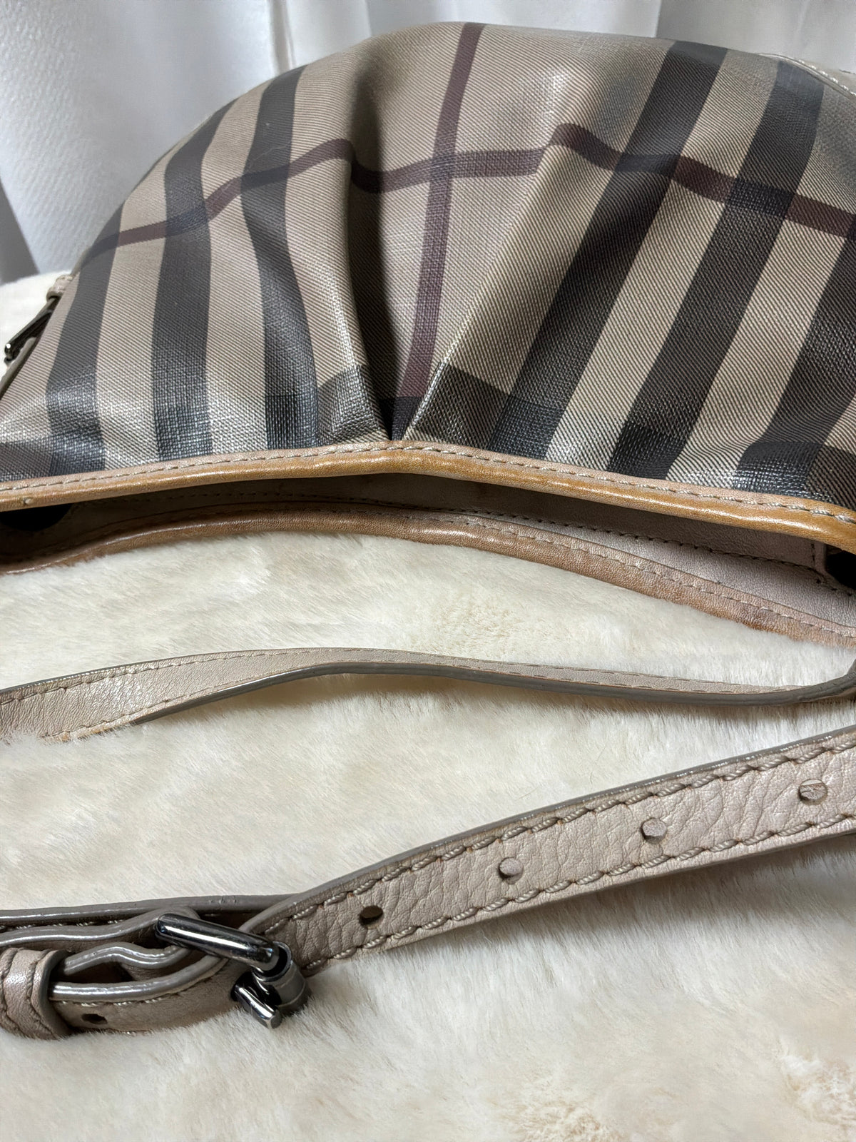 Burberry Smoked Trench Coated Canvas Hartham Crossbody Bag
