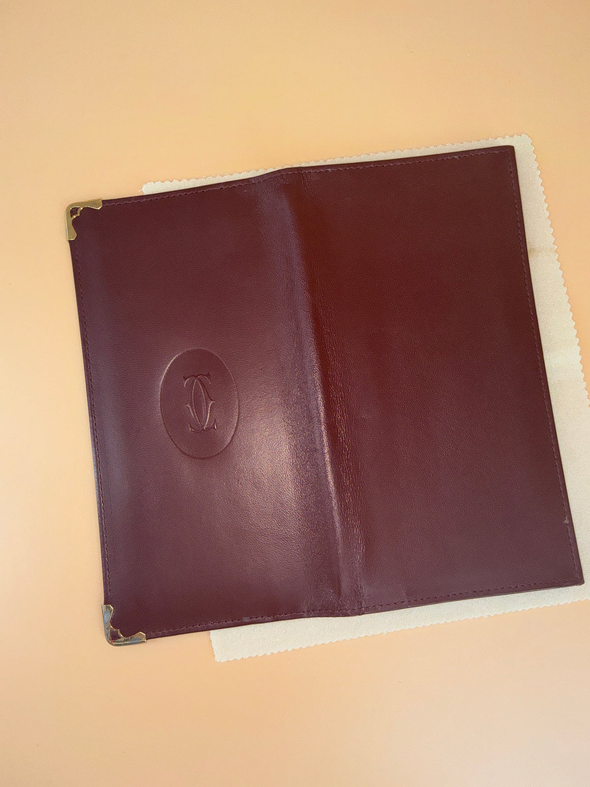 Must de Cartier Long Wallet – Vintage Burgundy Calfskin with Original Box