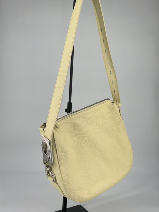 Burberry Saddle Crossbody Bag – Pale Yellow Grained Leather