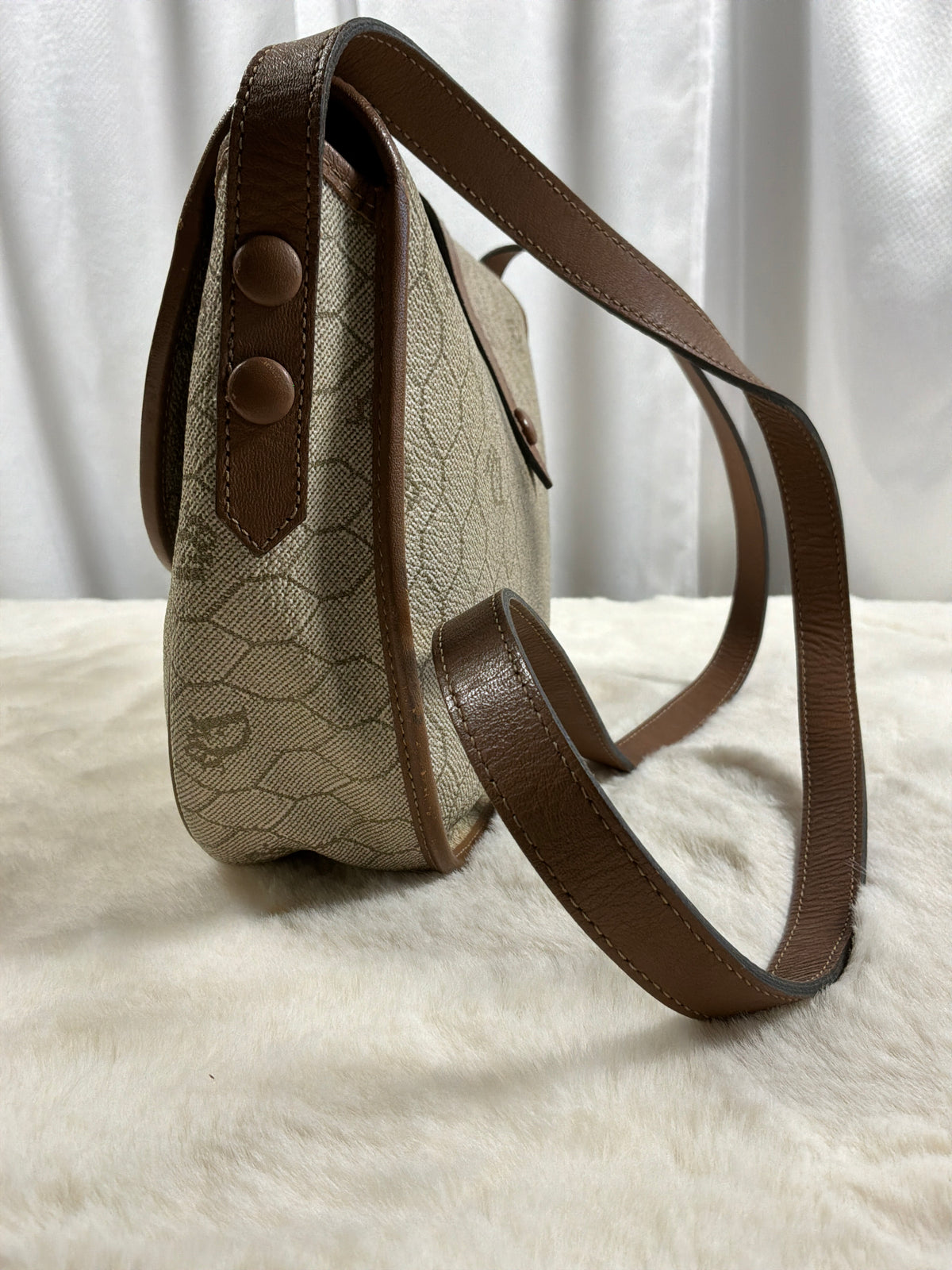 Christian Dior Vintage Honeycomb Crossbody Bag.