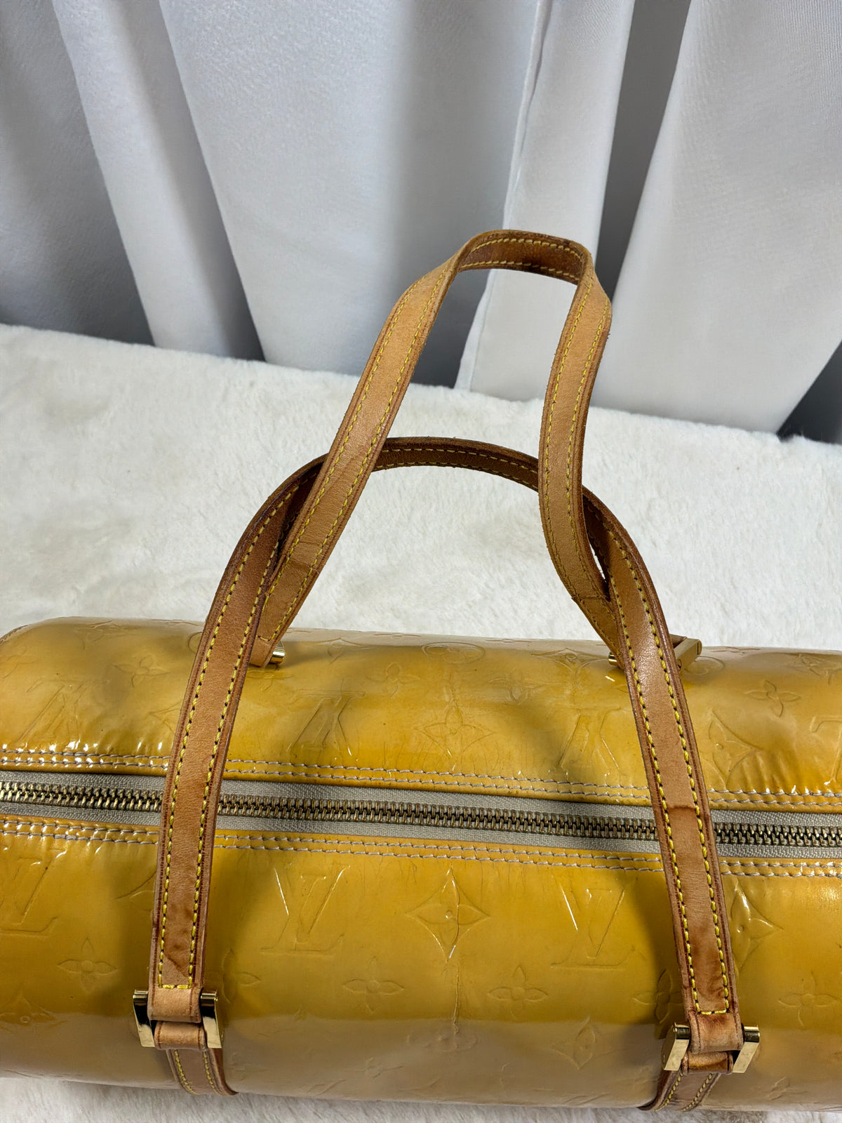Louis Vuitton Monogram Vernis Bedford Bag Vintage Yellow