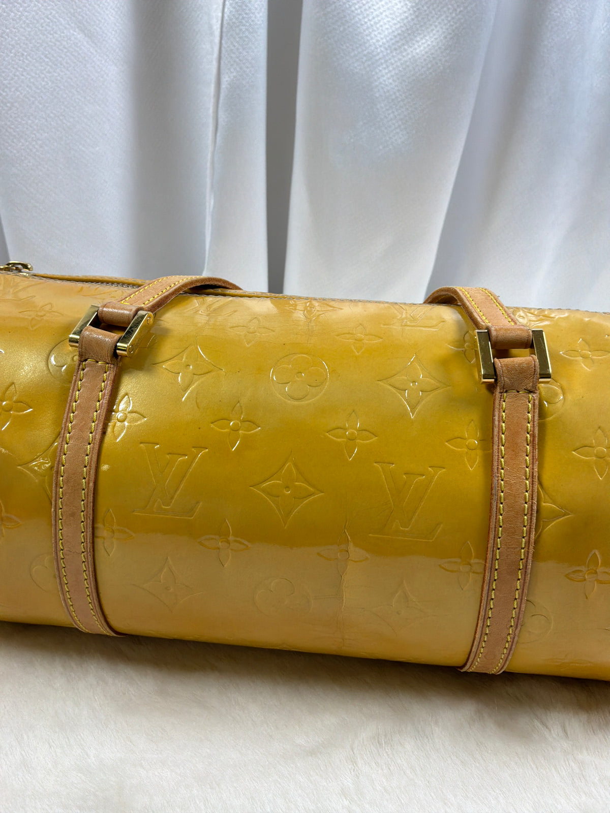 Louis Vuitton Monogram Vernis Bedford Bag Vintage Yellow