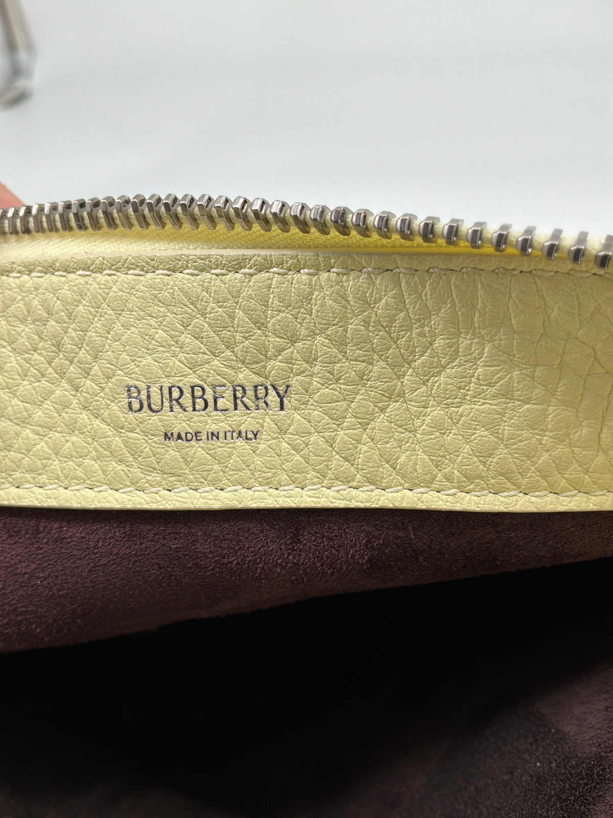 Burberry Saddle Crossbody Bag – Pale Yellow Grained Leather