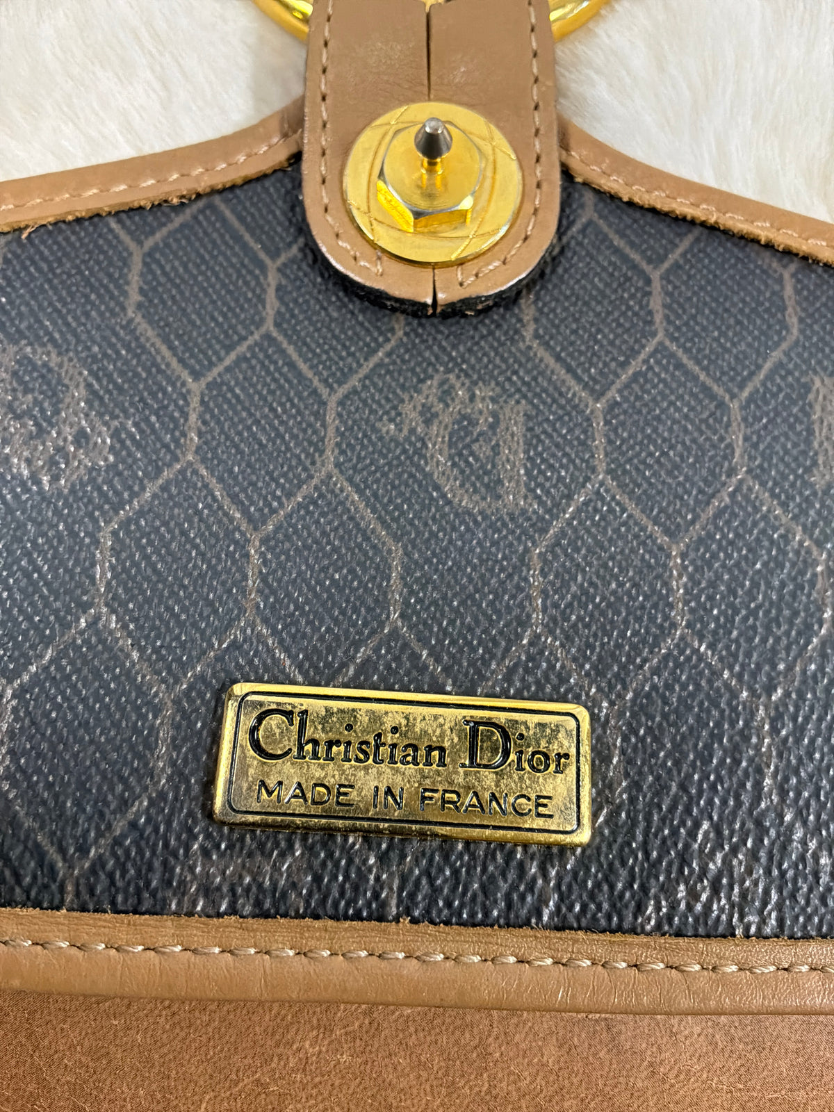 Christian Dior Vintage  Honeycomb Crossbody / Shoulder Bag