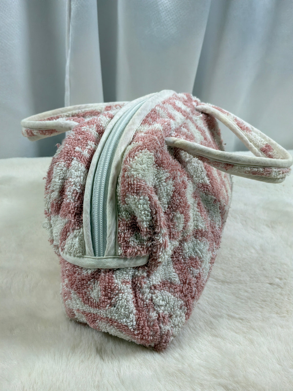 Christian Dior Pink Trotter Monogram Terry Cloth Bowler Bag
