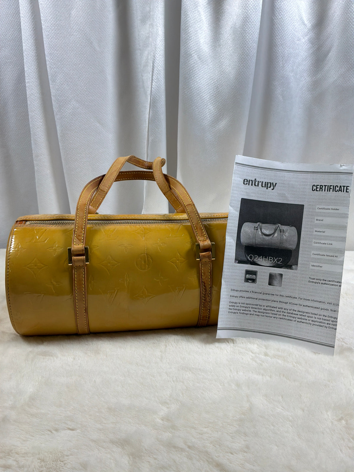 Louis Vuitton Monogram Vernis Bedford Bag Vintage Yellow