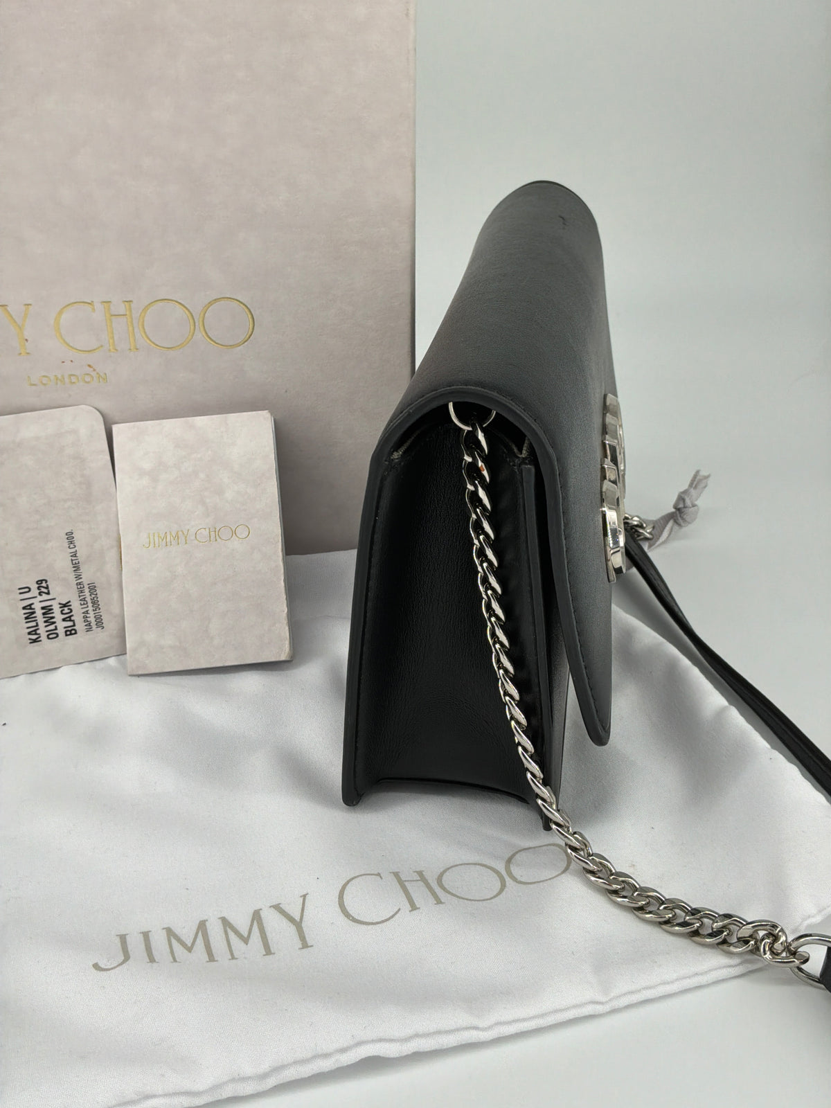 Jimmy Choo Kalina Crossbody Clutch – Leather