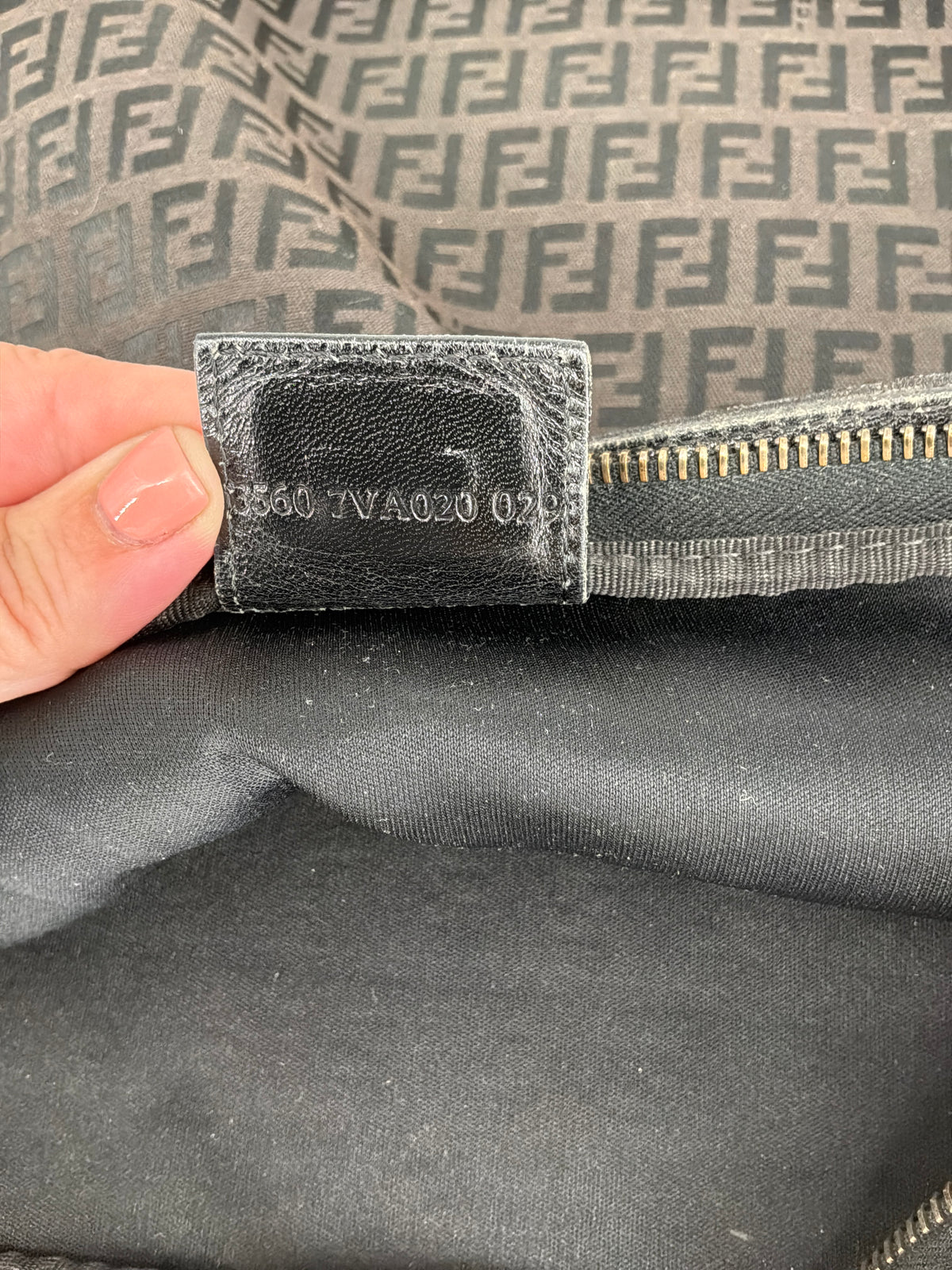 Fendi FF Zucca Shoulder Tote Bag – Vintage Black Canvas, 1990s