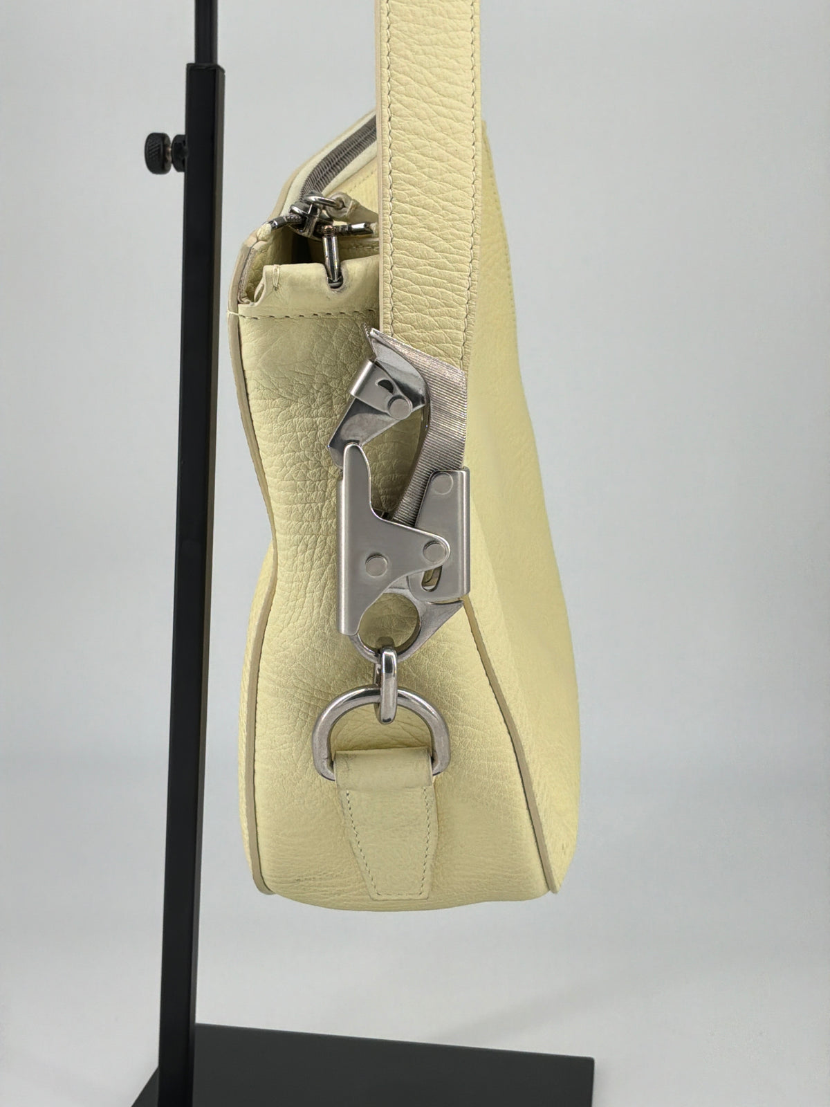 Burberry Saddle Crossbody Bag – Pale Yellow Grained Leather