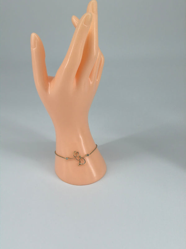 Christian Dior DIOR Letter Charm Bracelet – Vintage Gold-Tone