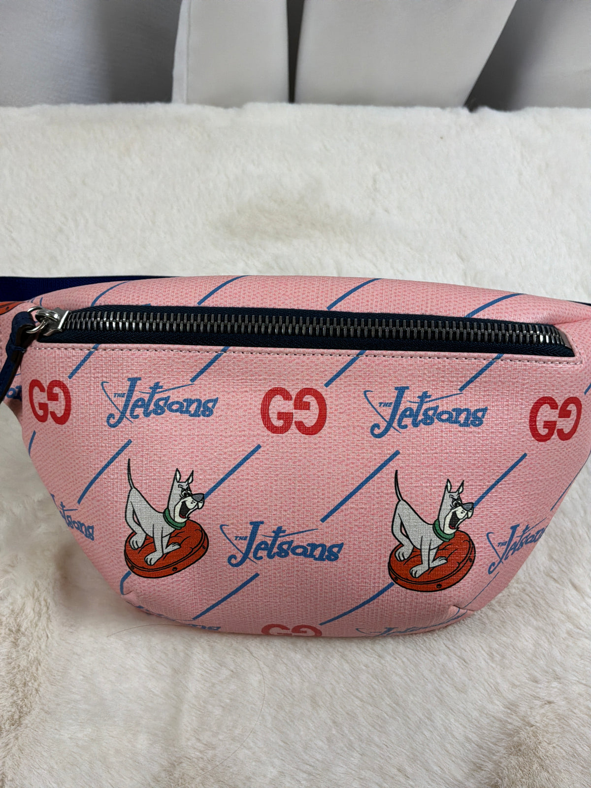 Gucci x The Jetsons Pink GG Supreme Belt Bag