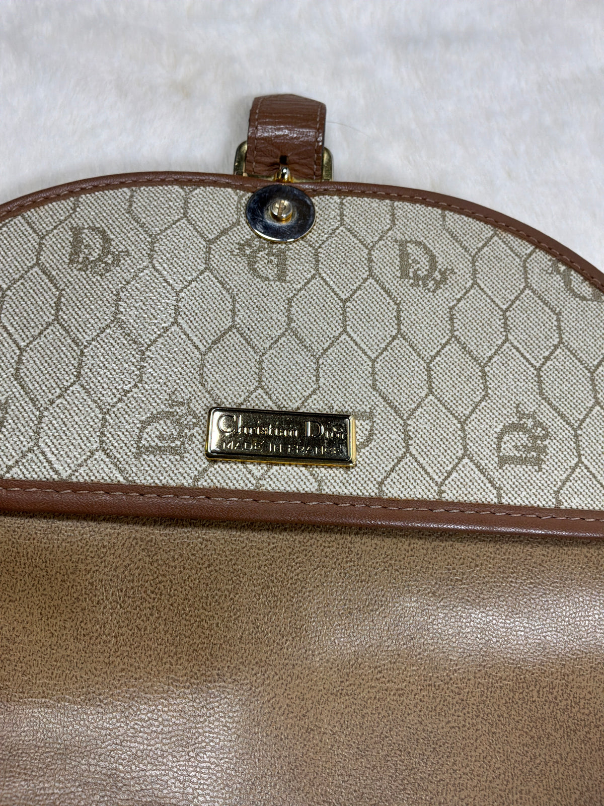 Christian Dior Vintage Honeycomb Crossbody Bag.