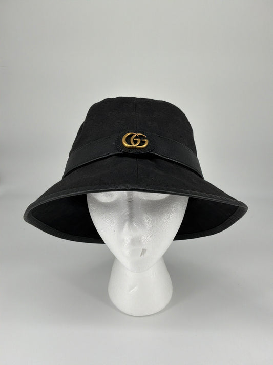 Gucci GG Canvas Bucket Hat – Black, Size L