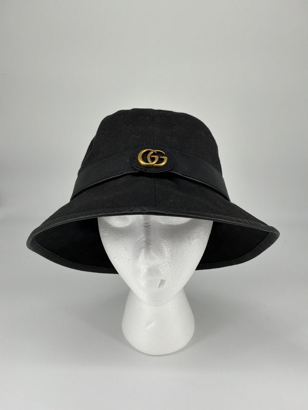 Gucci GG Canvas Bucket Hat – Black, Size L