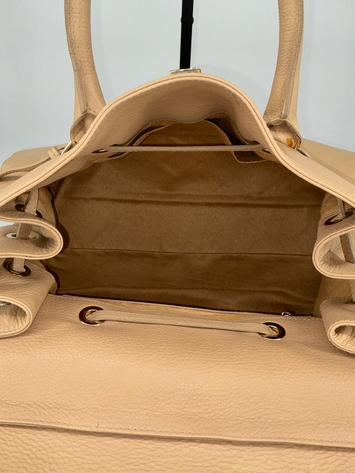 Jimmy Choo Rosalie Leather Satchel Bag – Beige