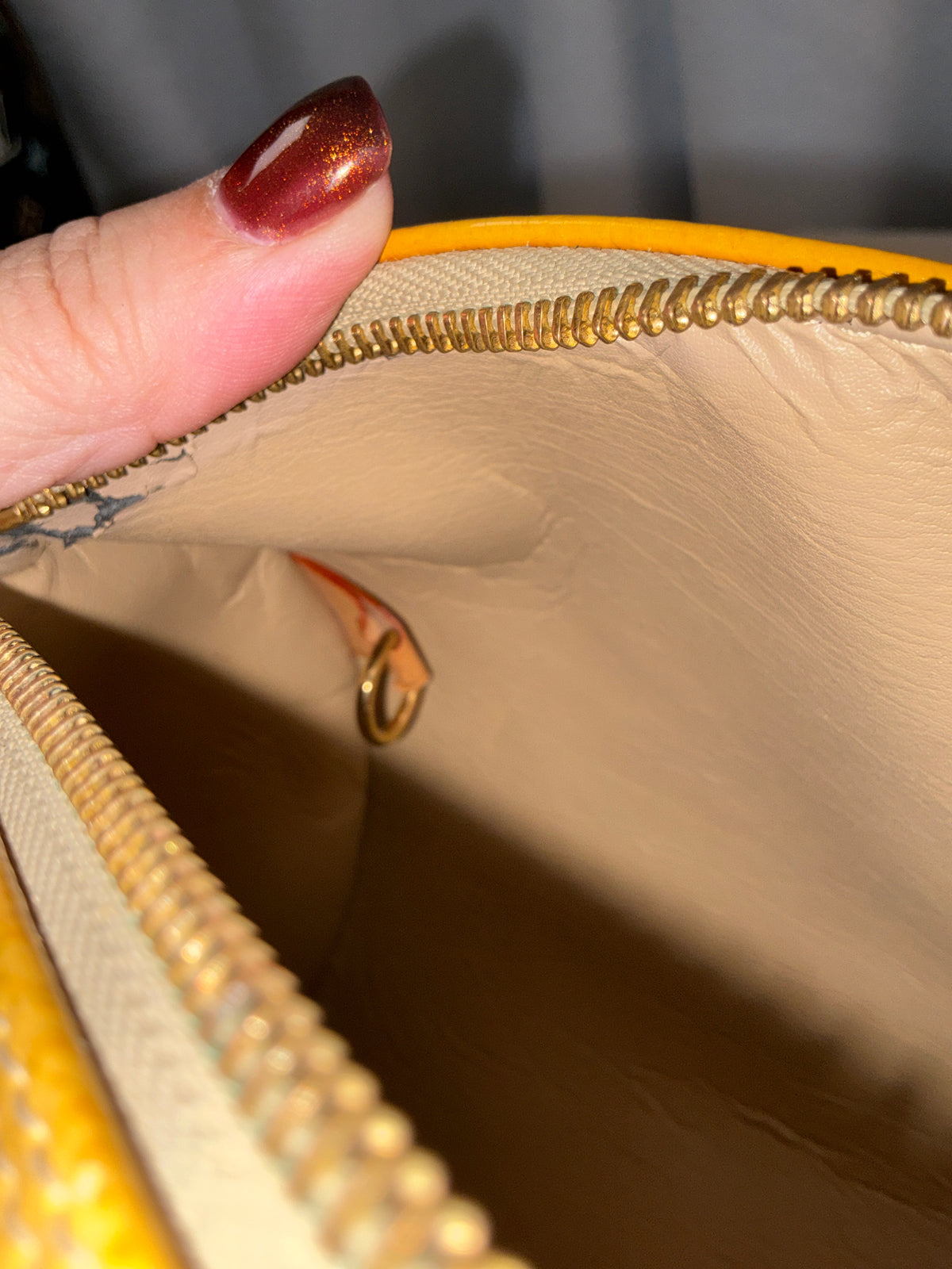 Louis Vuitton Monogram Vernis Bedford Bag Vintage Yellow