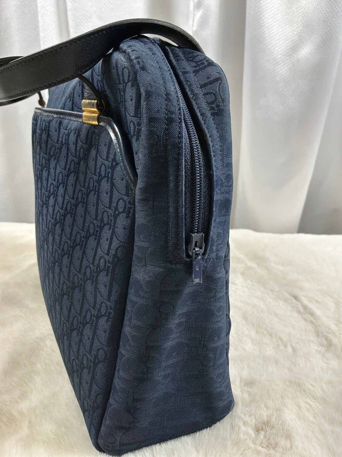 Christian Dior Vintage Diorissimo Trotter Canvas Shoulder Bag/Handbag