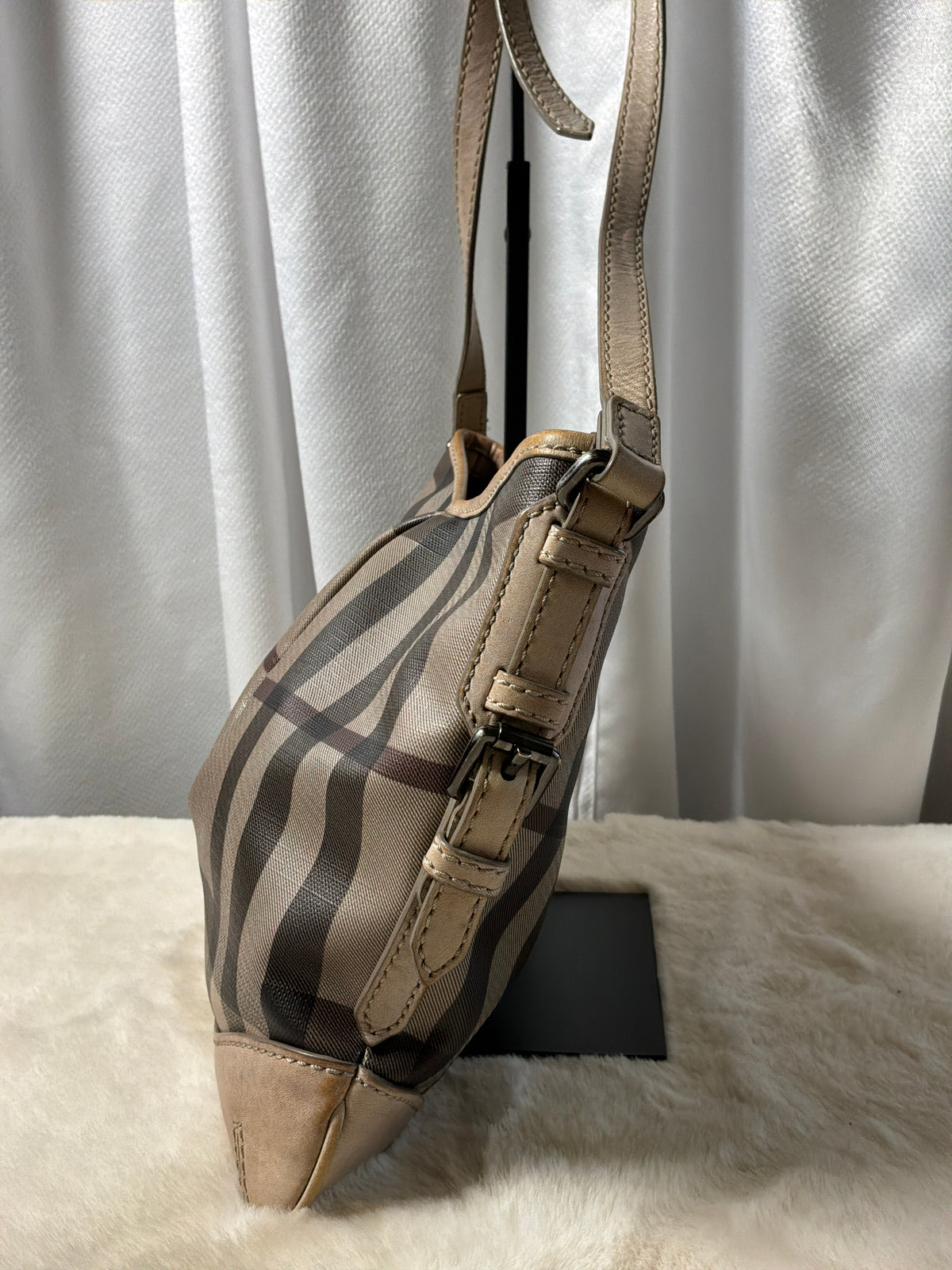 Burberry Smoked Trench Coated Canvas Hartham Crossbody Bag