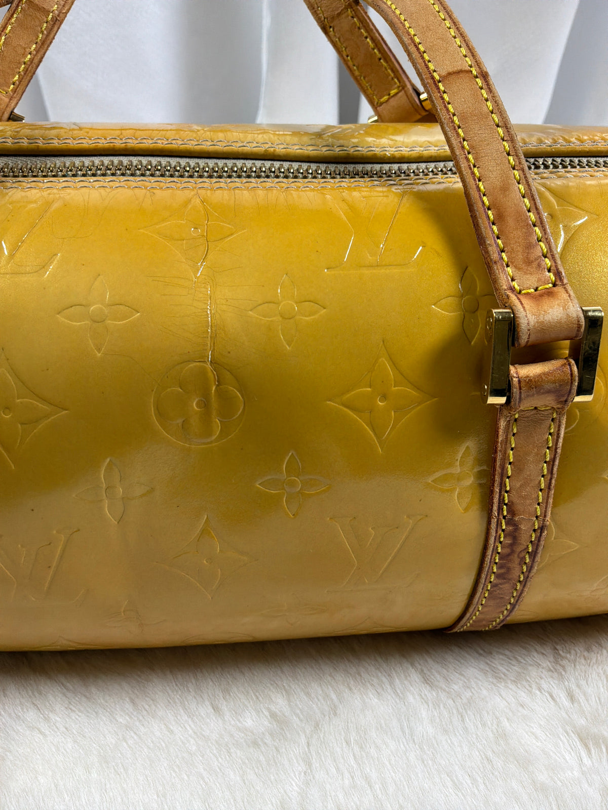 Louis Vuitton Monogram Vernis Bedford Bag Vintage Yellow