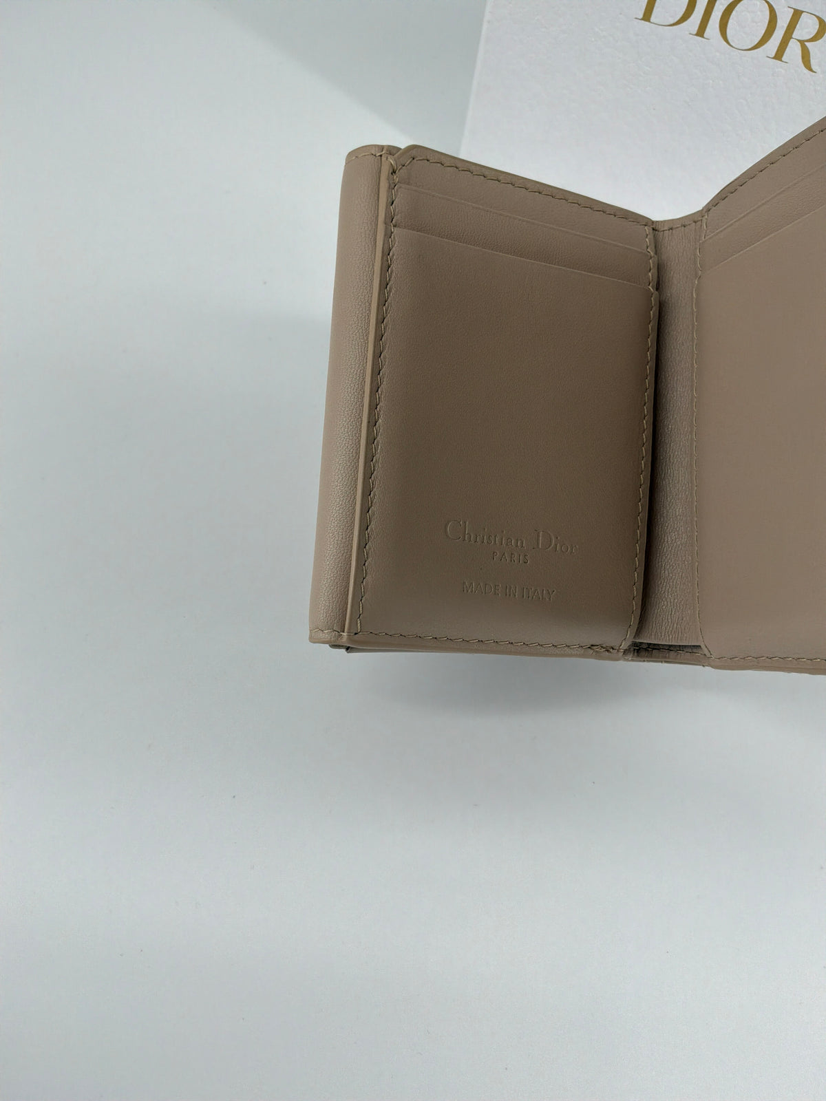 Christian Dior Lady Dior Voyageur Zipped Coin Purse – Beige Cannage Lambskin