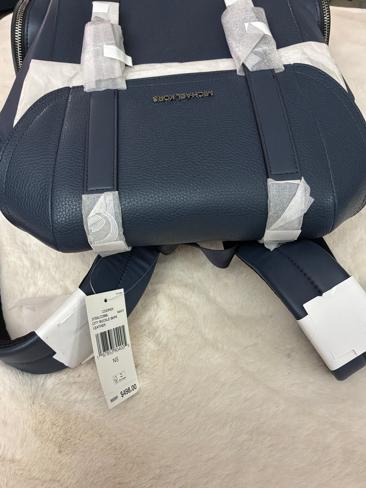 Michael Kors Cooper Pebbled Leather Backpack New With Tags