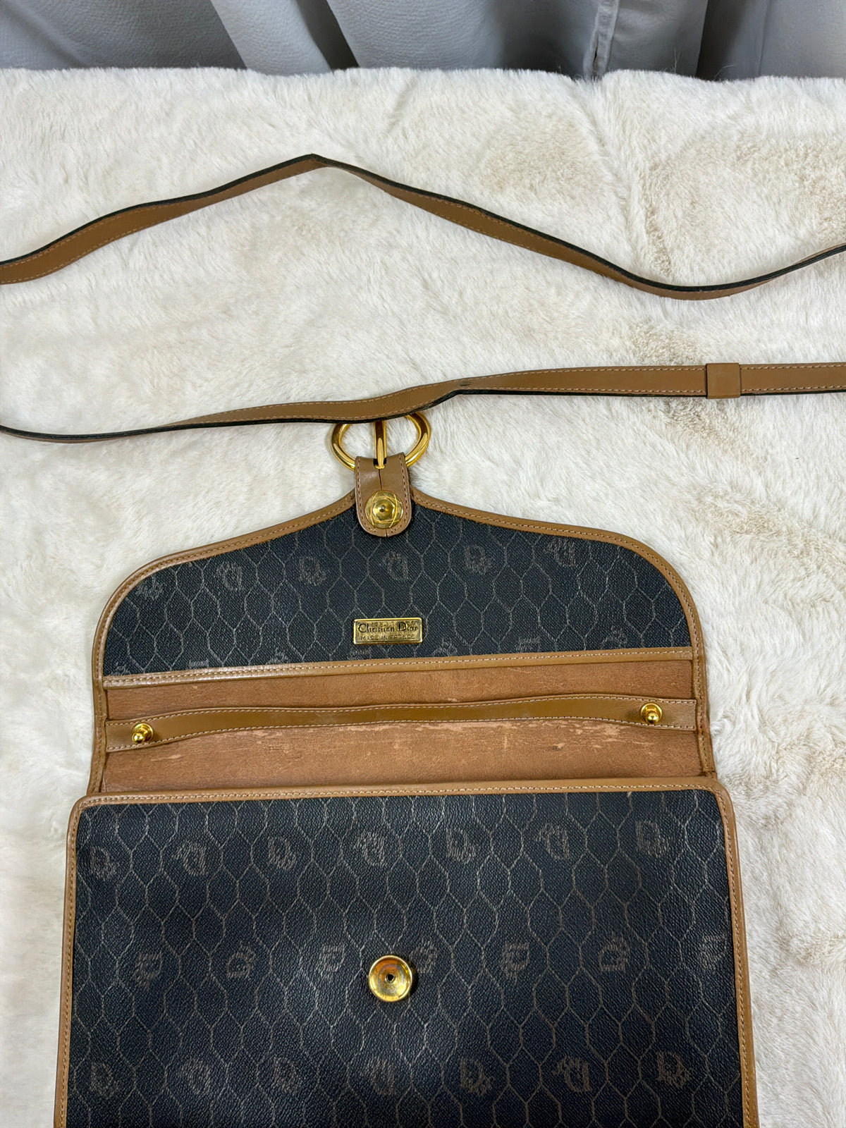 Christian Dior Vintage  Honeycomb Crossbody / Shoulder Bag
