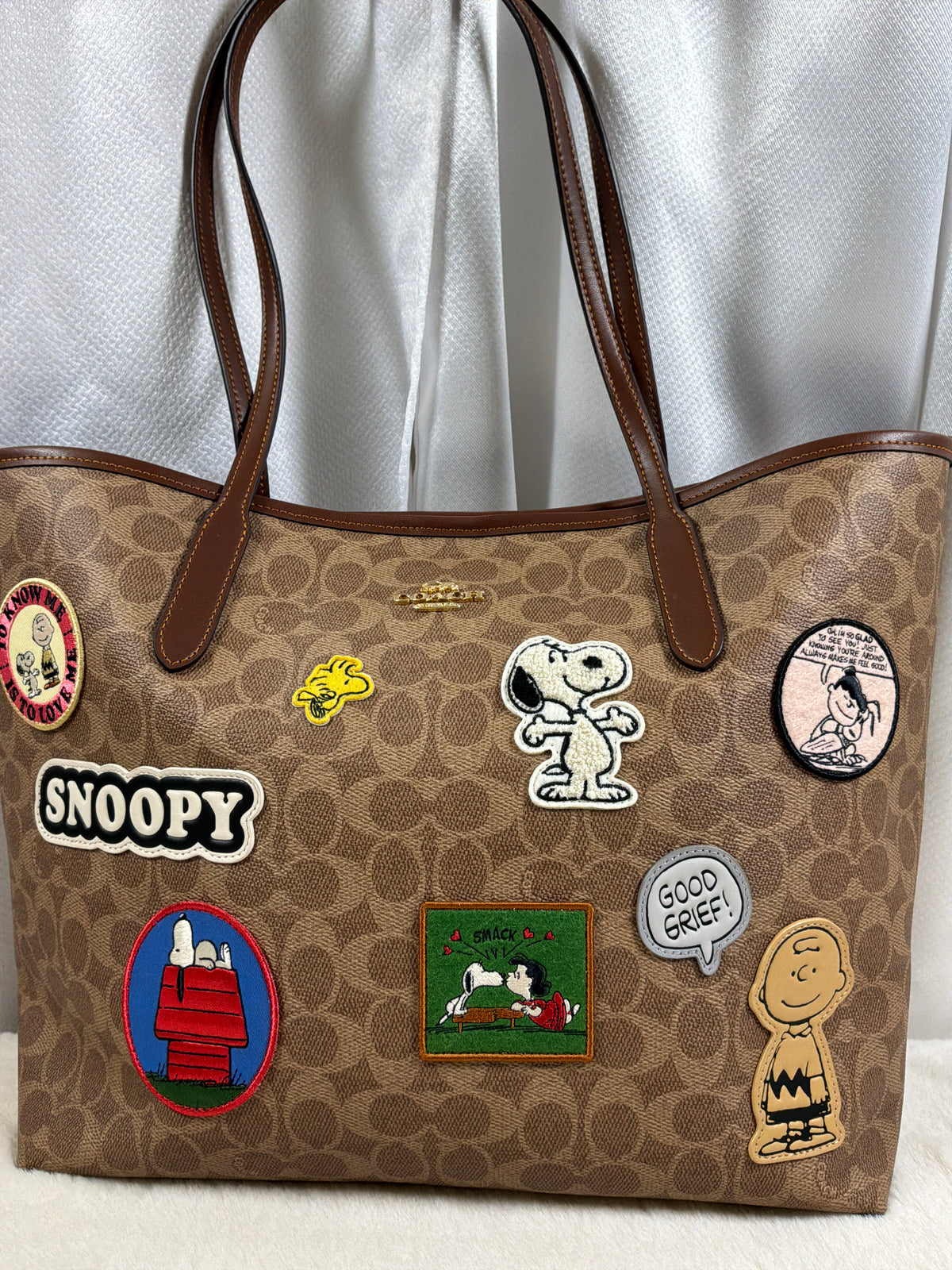 Coach x Peanuts Signature Canvas Snoopy City Tote - Discontinued Limited Edition