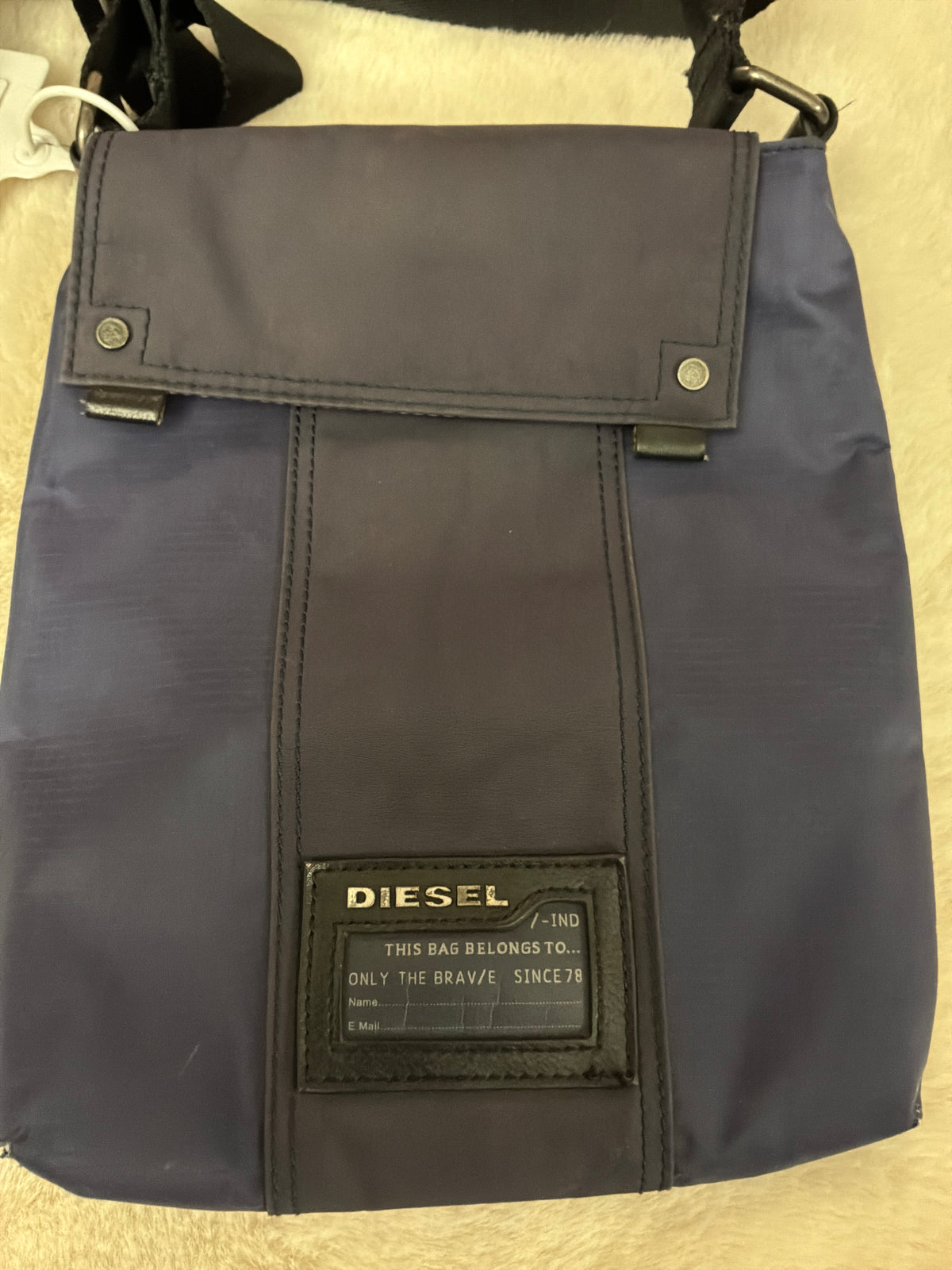 Diesel Vintage Nylon Messenger Crossbody Shoulder Bag