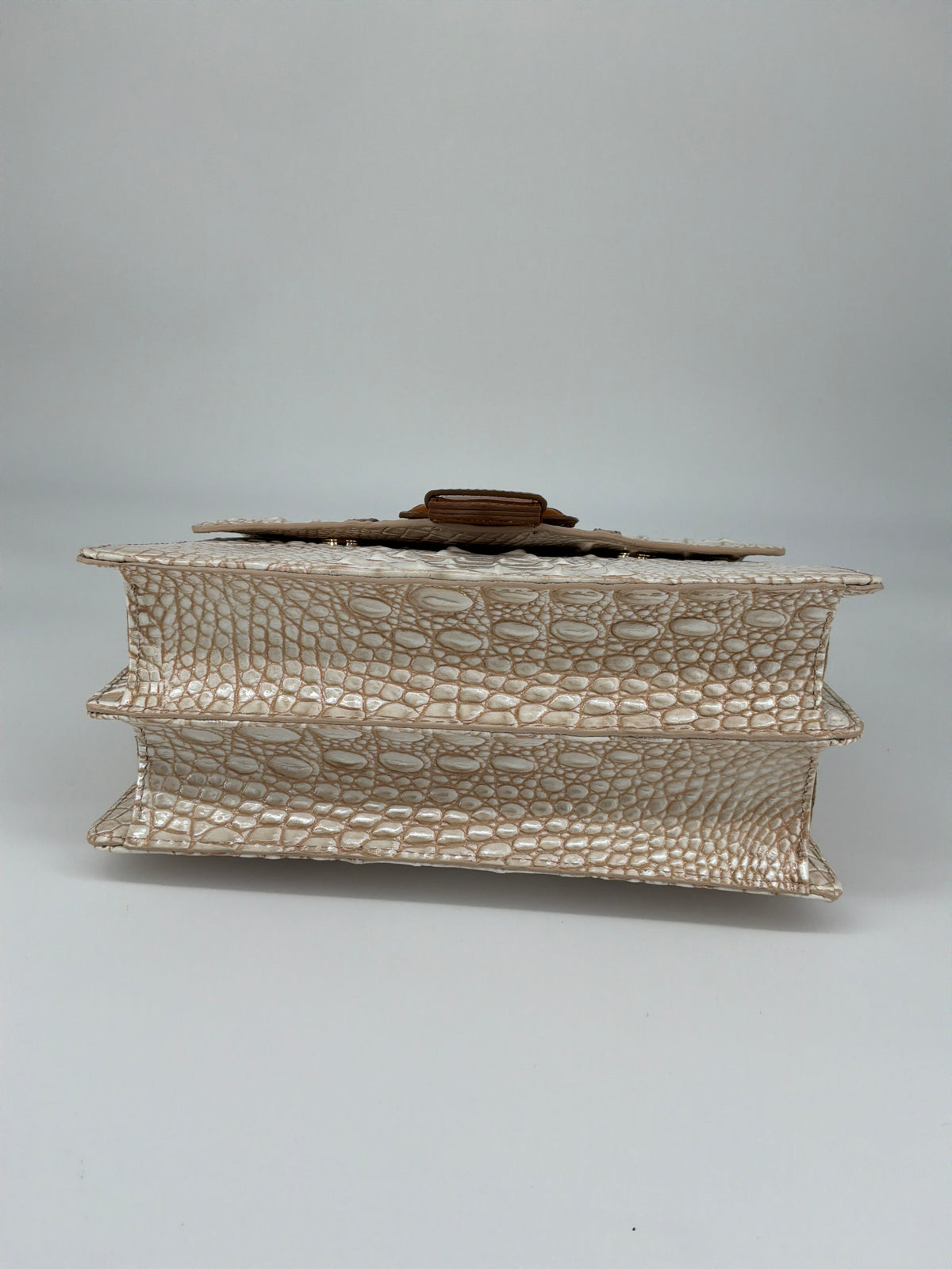 Brahmin Bamboo Handle Woven Leather Tote & Wallet Bundle – Pecan / Natural