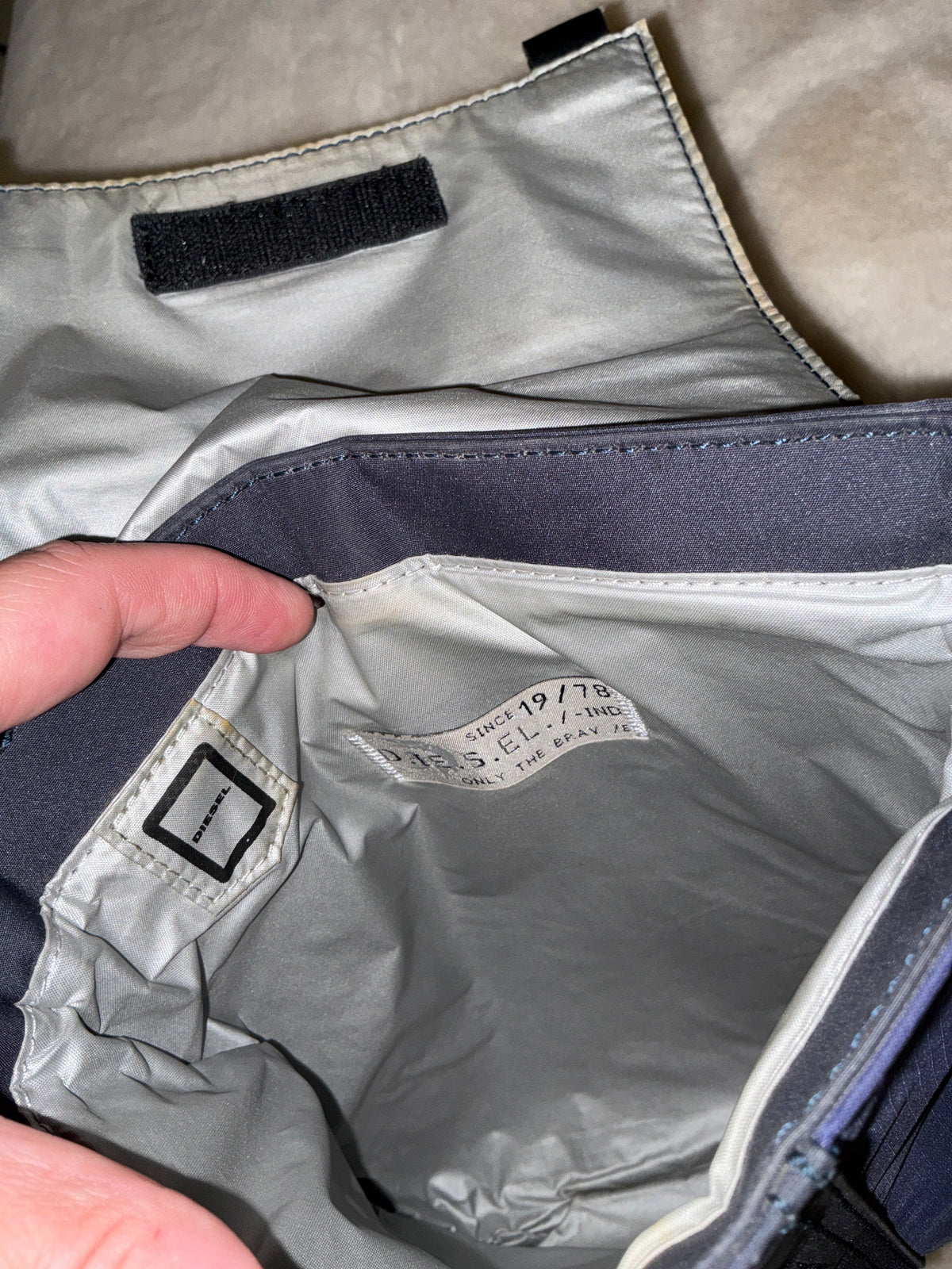 Diesel Vintage Nylon Messenger Crossbody Shoulder Bag