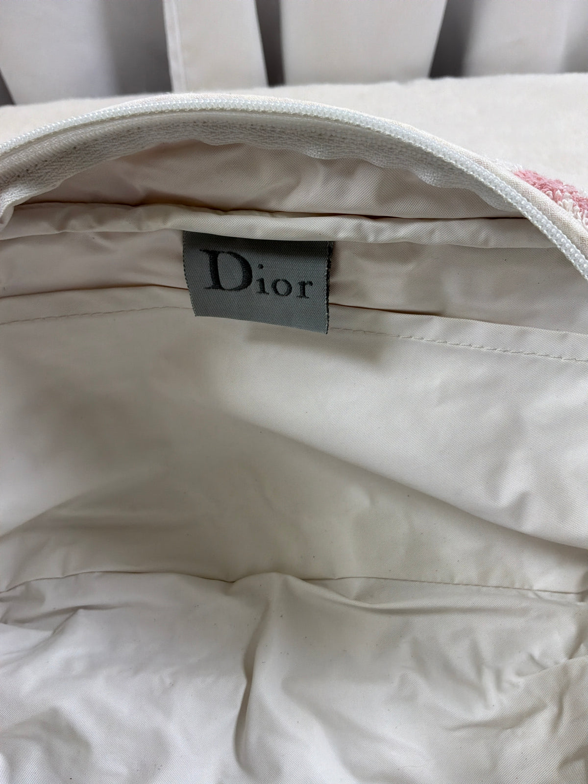 Christian Dior Pink Trotter Monogram Terry Cloth Bowler Bag