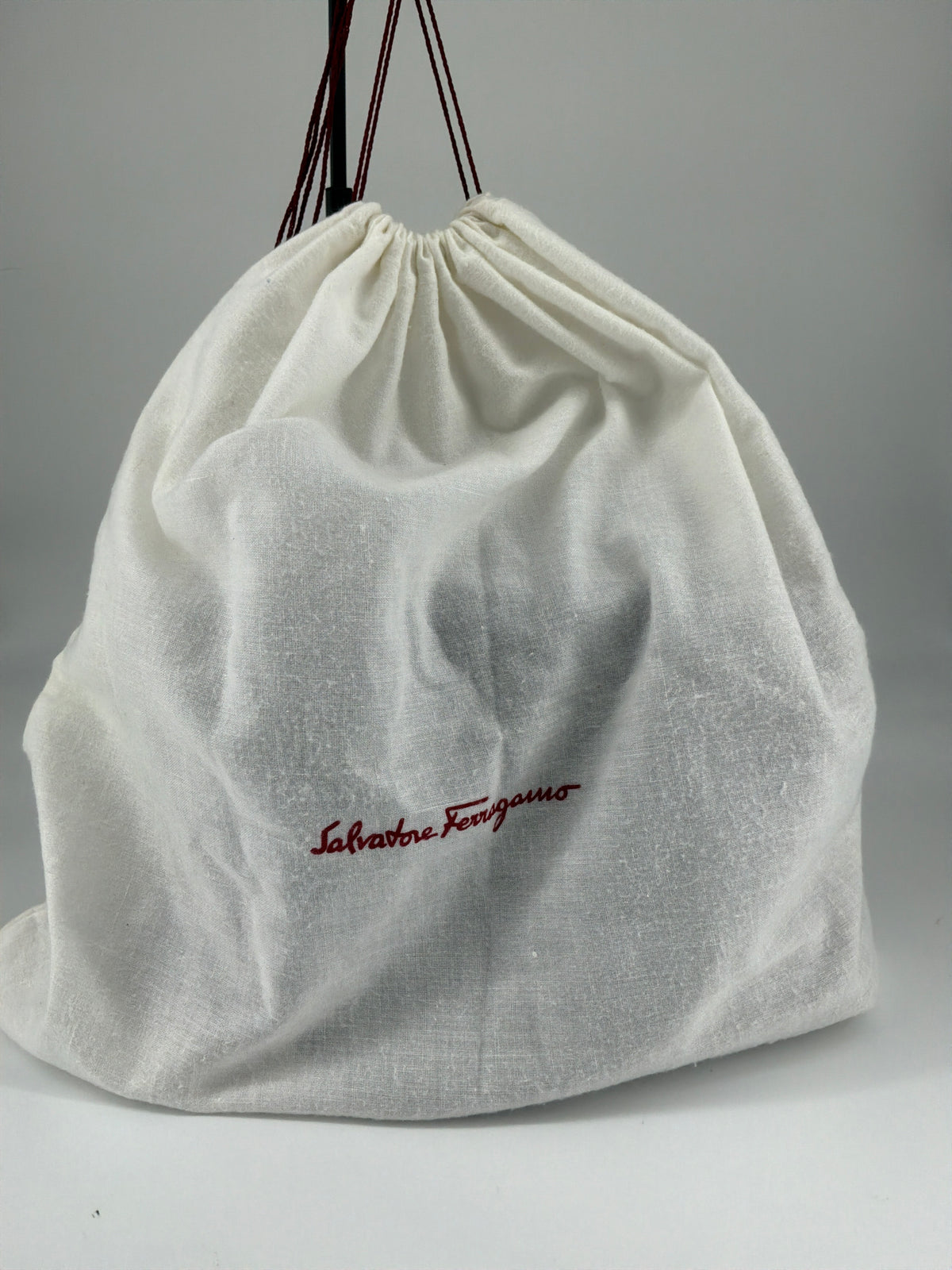 Salvatore Ferragamo Logo Plate Nylon & Leather Shoulder Tote Bag – Black