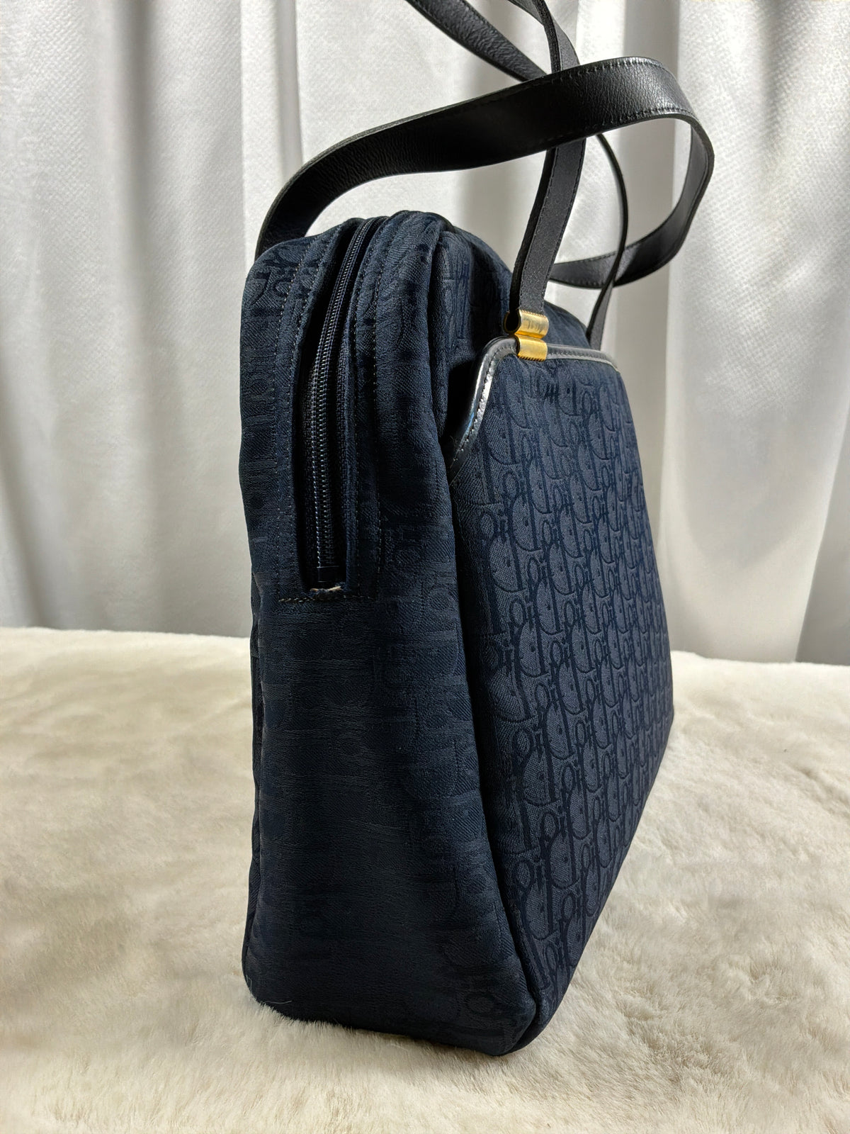 Christian Dior Vintage Diorissimo Trotter Canvas Shoulder Bag/Handbag