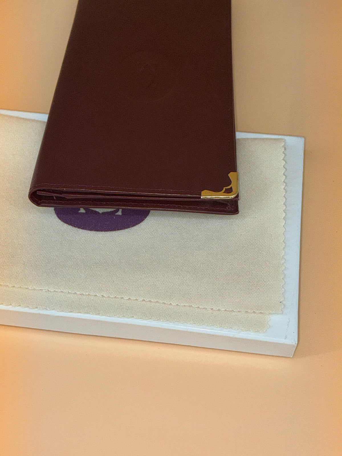 Must de Cartier Long Wallet – Vintage Burgundy Calfskin with Original Box
