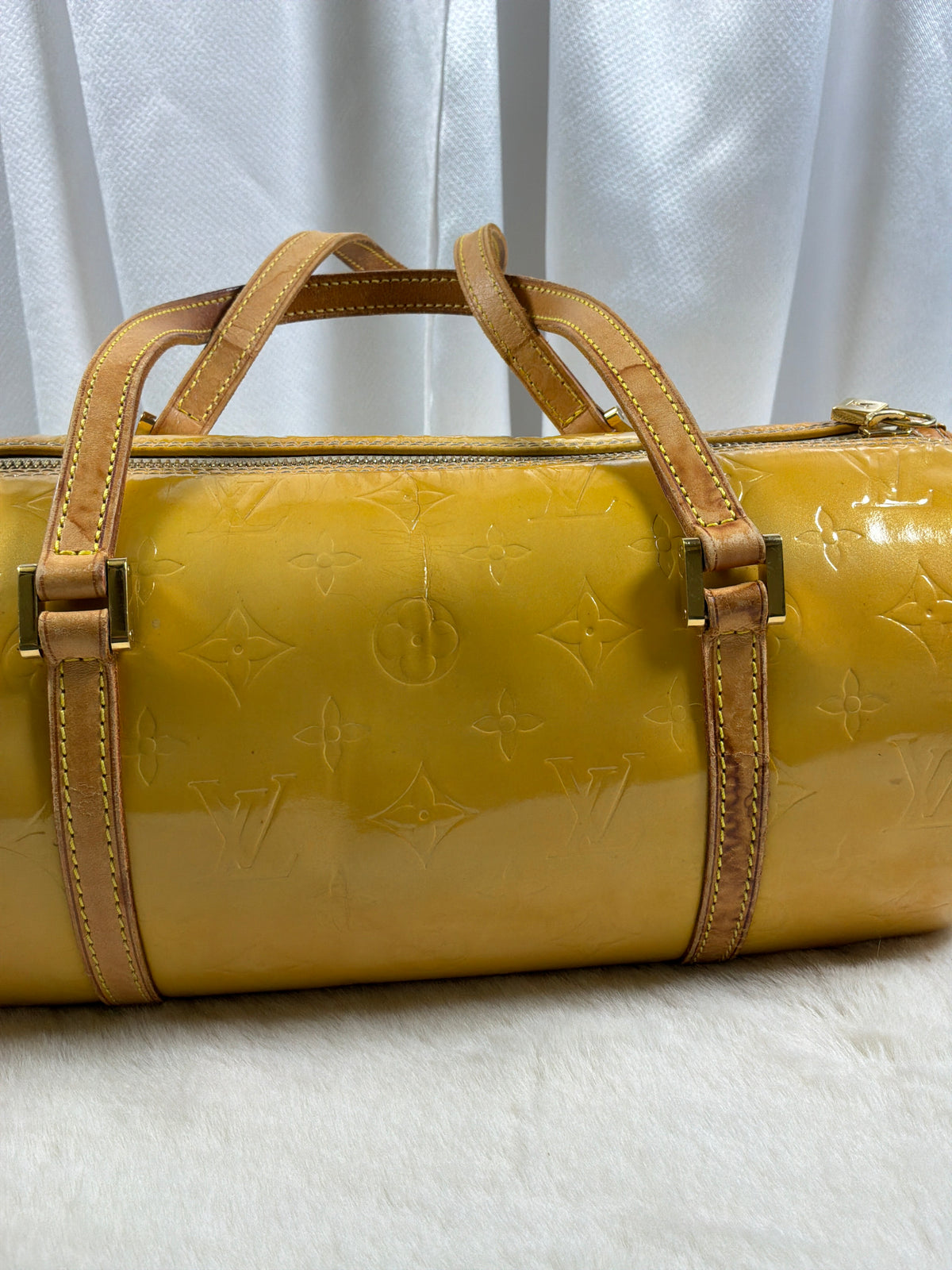Louis Vuitton Monogram Vernis Bedford Bag Vintage Yellow