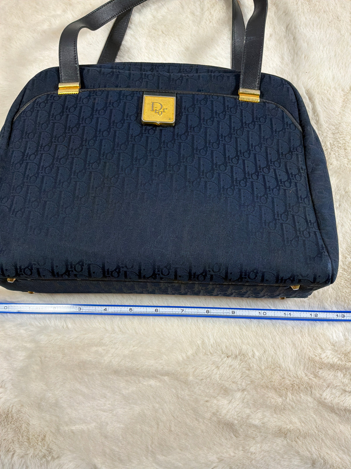Christian Dior Vintage Diorissimo Trotter Canvas Shoulder Bag/Handbag
