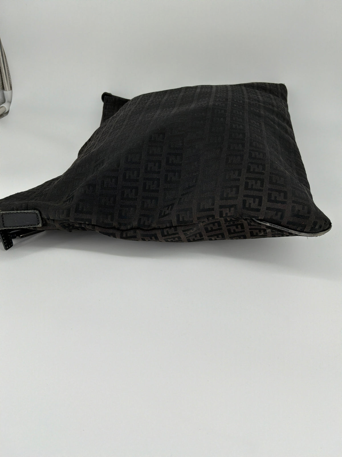 Fendi FF Zucca Shoulder Tote Bag – Vintage Black Canvas, 1990s