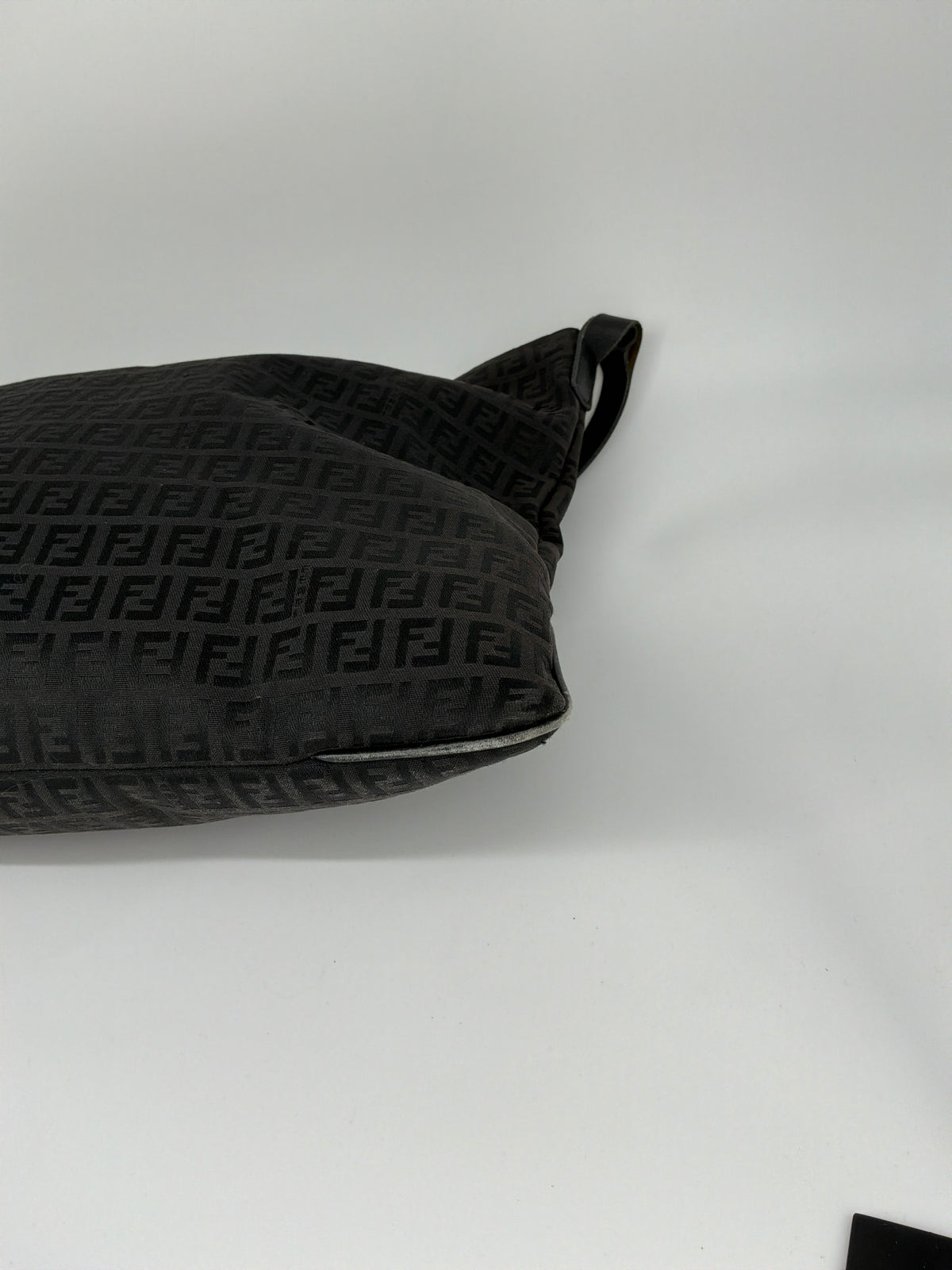 Fendi FF Zucca Shoulder Tote Bag – Vintage Black Canvas, 1990s