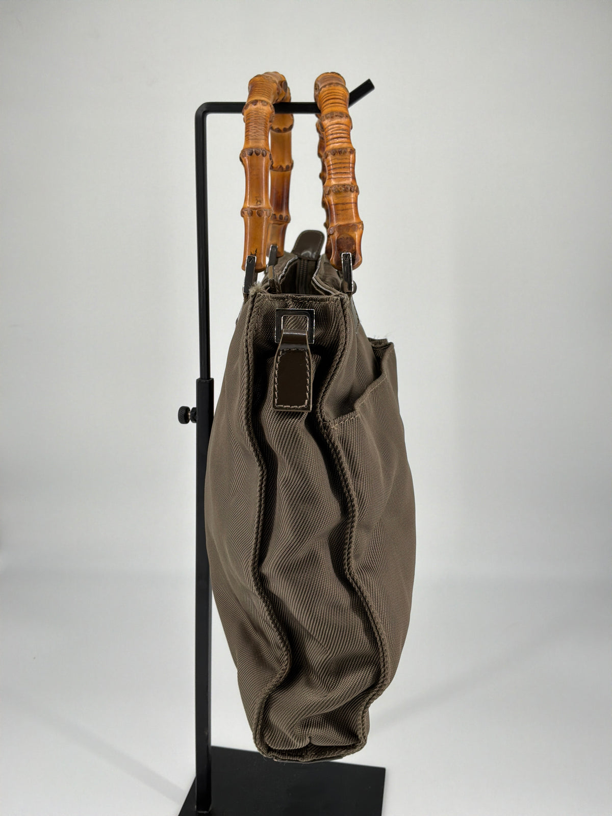 Gucci Bamboo Nylon Shoulder Bag – Vintage 1990s Tom Ford Era