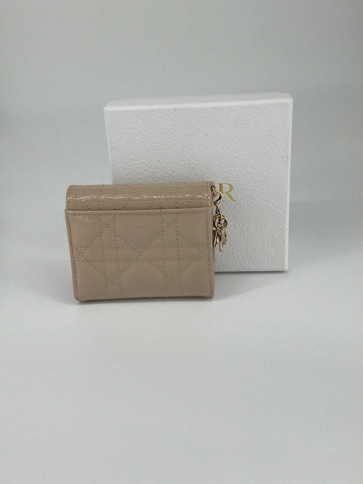 Christian Dior Lady Dior Voyageur Zipped Coin Purse – Beige Cannage Lambskin