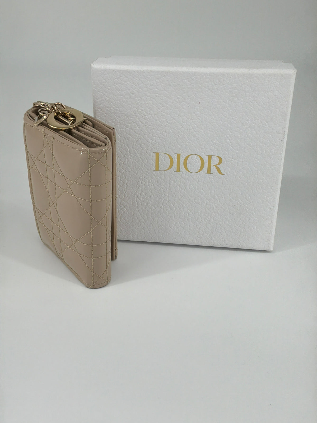 Christian Dior Lady Dior Voyageur Zipped Coin Purse – Beige Cannage Lambskin