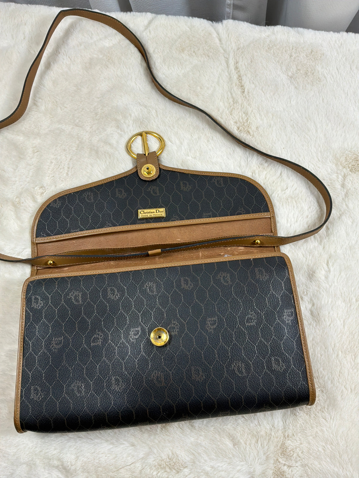 Christian Dior Vintage  Honeycomb Crossbody / Shoulder Bag