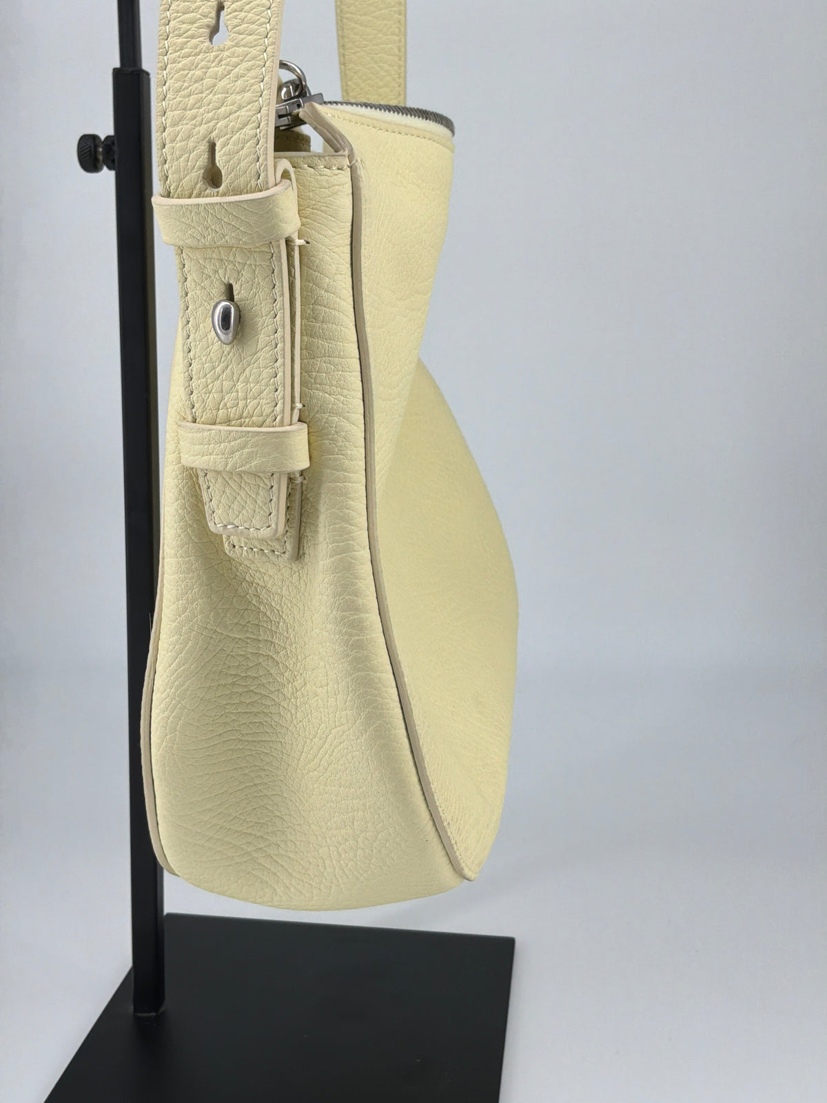 Burberry Saddle Crossbody Bag – Pale Yellow Grained Leather