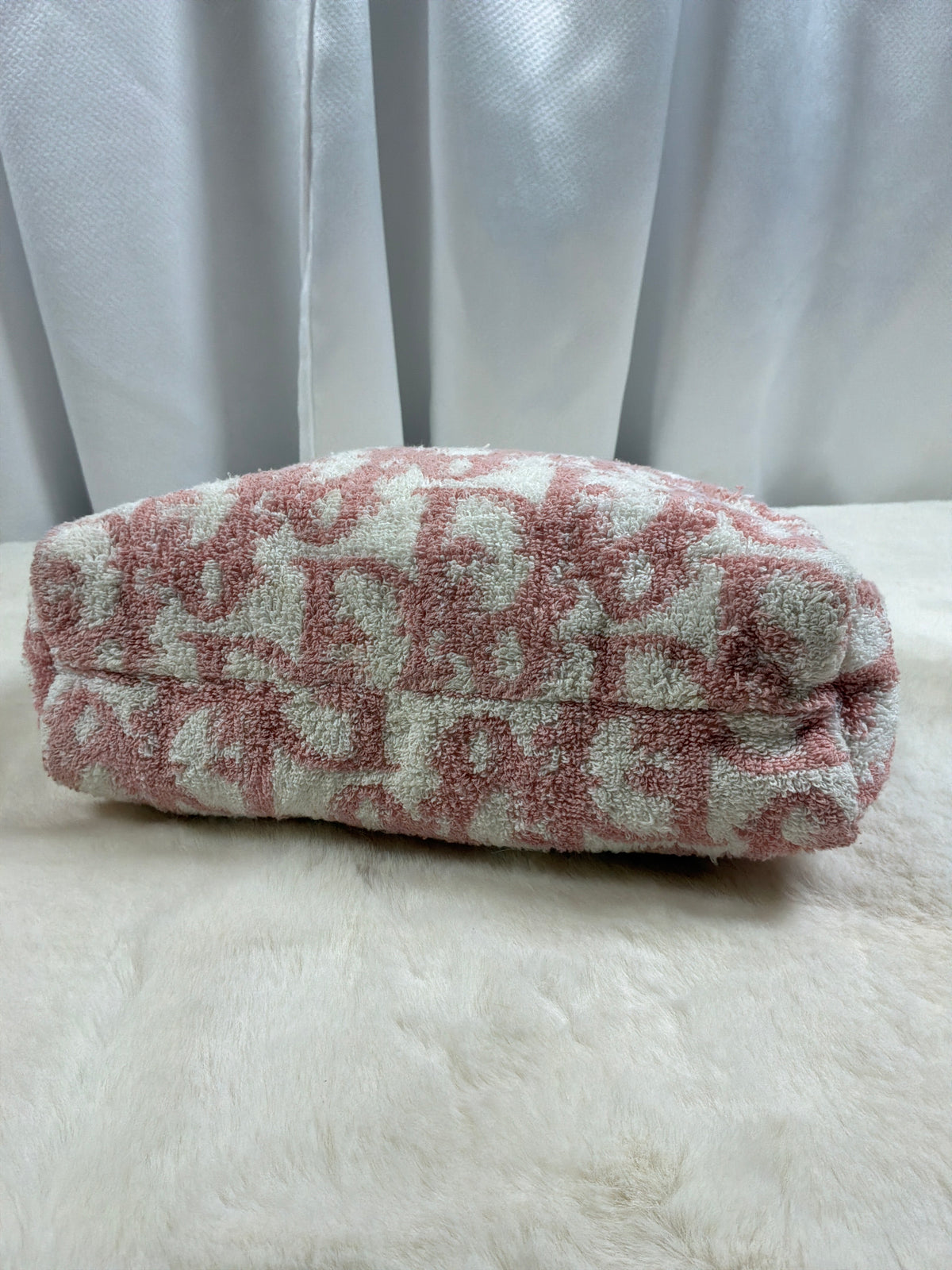 Christian Dior Pink Trotter Monogram Terry Cloth Bowler Bag