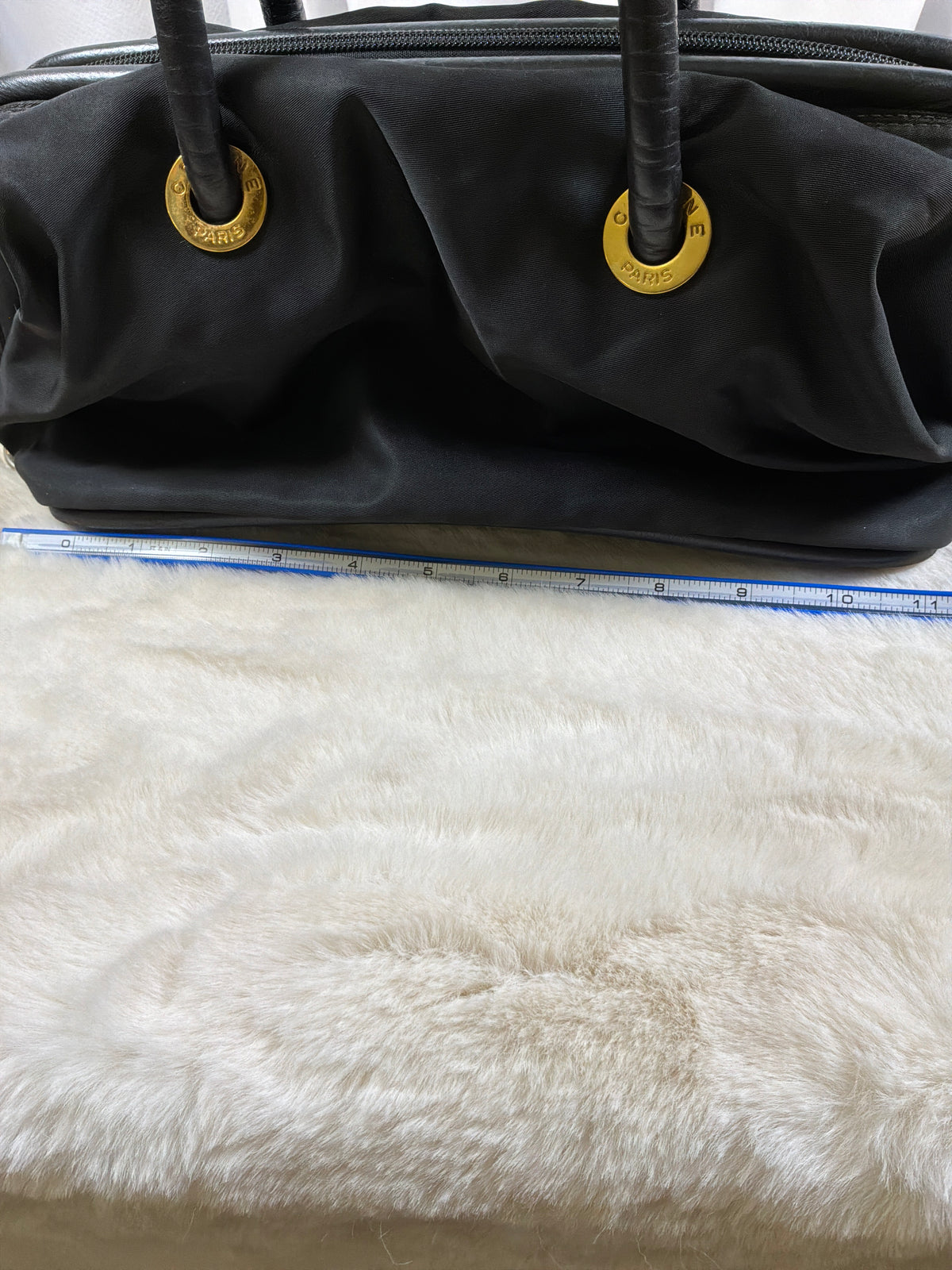 Celine Vintage Black Nylon Satchel