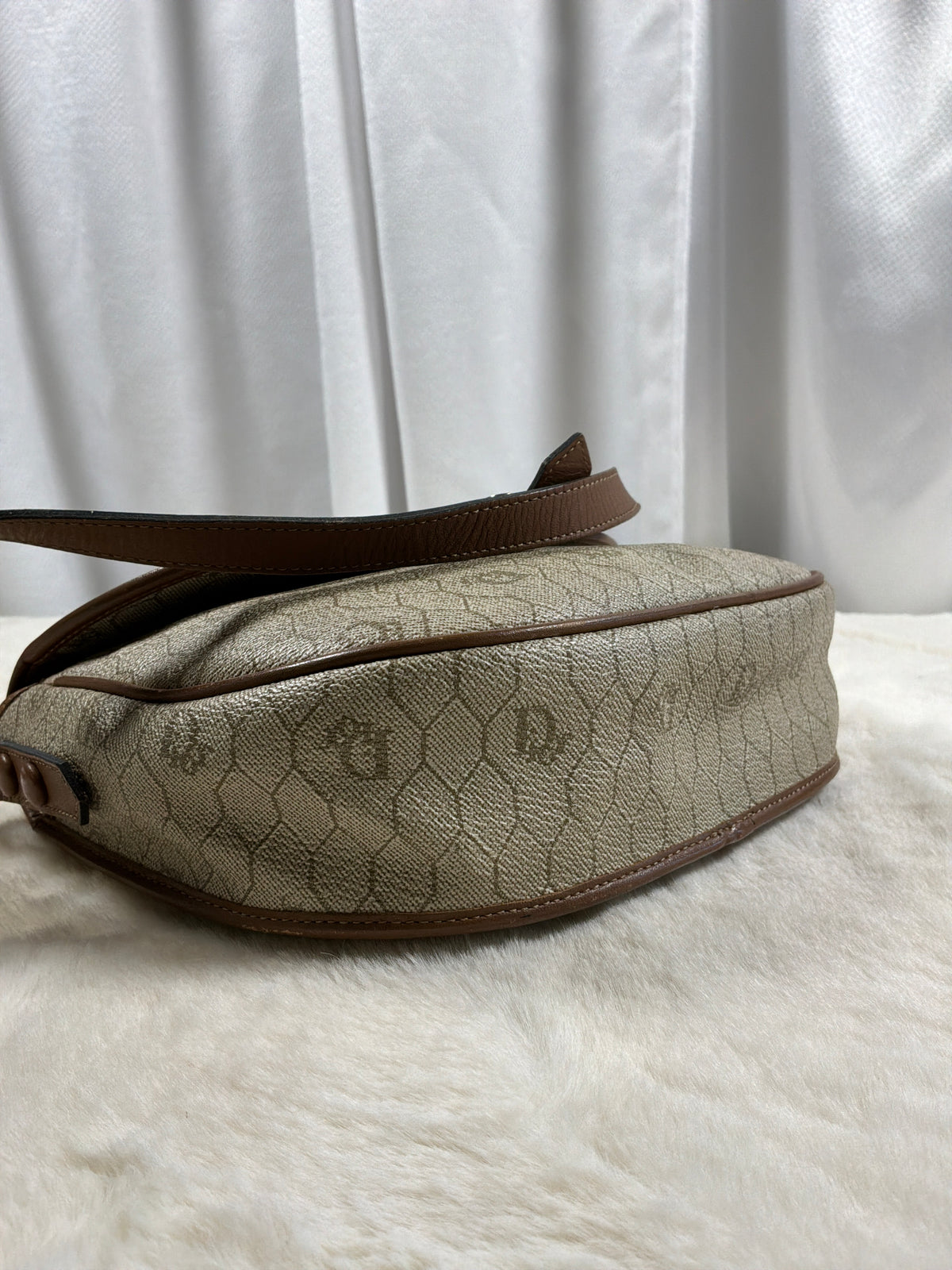 Christian Dior Vintage Honeycomb Crossbody Bag.